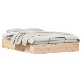vidaXL Cadru de pat ottoman cu depozitare natural 150 x 200 cm 3418789