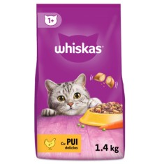 Hrana uscata pentru pisici, Whiskas, adult, carne de pui, 1.4kg