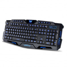 Tastatura gaming multimedia prin USB cu lumina, in 3 culori M200X foto