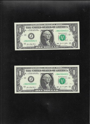 Set Statele Unite ale Americii USA SUA 2 x 1 dollar 2021 Kansas City J aunc-unc foto