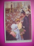 HOPCT 6406 PRINTII LA DEFILAREA COPIILOR -1933-REGINA ASTRID-FAMILIA REGALA BELGIA-CROMO LITHO-CIOCOLATA COTE D&#039;OR, Necirculata, Printata