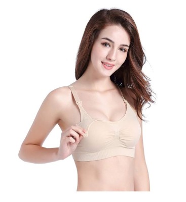 Sutien de alaptare si maternitate Rufun, bej, marime L - OUTLET foto