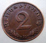 2.651 GERMANIA WWII 2 REICHSPFENNIG 1939 E, Europa, Bronz