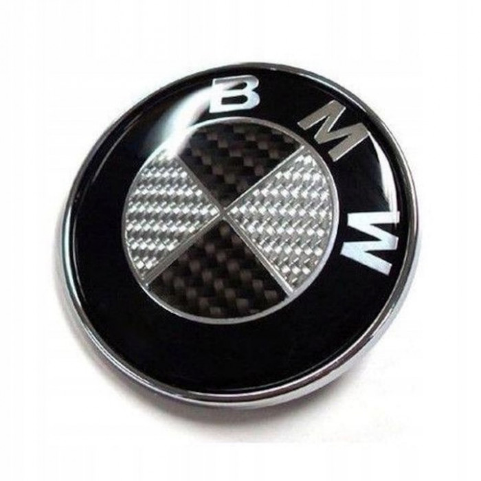 Emblema BMW capota portbagaj 82mm negru