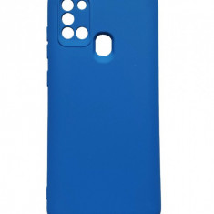 Husa telefon compatibila cu Samsung Galaxy A21s, Albastru, Cu interior de catifea, 223HT