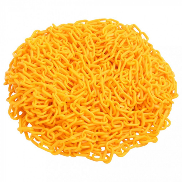 Gossi lant de avertizare, galben, 100 m, &Oslash;6 mm, plastic