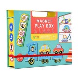 Joc educativ cu piese puzzle magnetice, vehicule, 7Toys, Brand