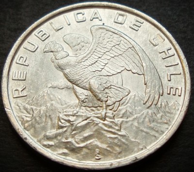 Moneda 10 ESCUDOS - CHILE, anul 1974 * cod 4812 = rara in stare A.UNC foto