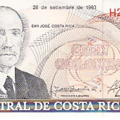 M1 - Bancnota foarte veche - Costa Rica - 100 colones - 1993