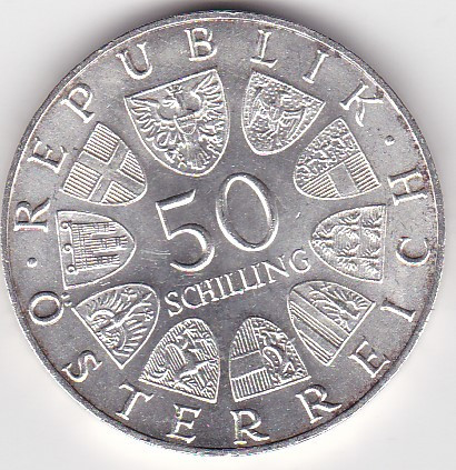 AUSTRIA 50 SCHILLING 1971