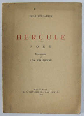 HERCULE, POEM - EMILE VERHAEREN, BUC. 1937 foto