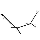 Suport pentru hamac din metal reglabil, cu husa transport, 270x99x95 cm, negru