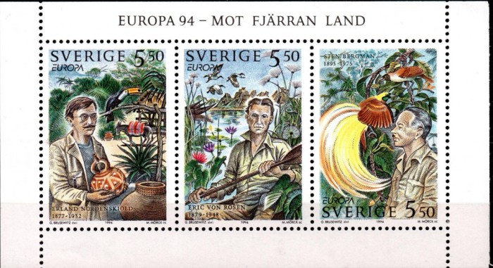 SUEDIA 1994, EUROPA CEPT, Fauna, Pasari, serie neuzata, MNH