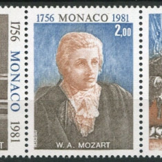 C4648 - Monaco 1981 - Mozart 3v. neuzat,perfecta stare