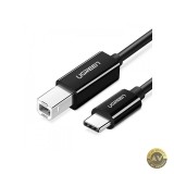 Cablu Imprimanta UGREEN US370 USB-C - USB-B 2m Negru