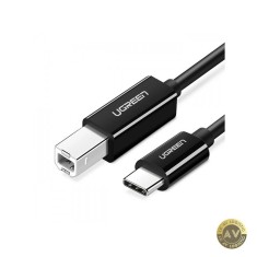 Cablu Imprimanta UGREEN US370 USB-C - USB-B 2m Negru