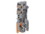 Conector &Icirc;mbinare Șine 0,5-6mm2 3 Borne Gri Push-In, Wago