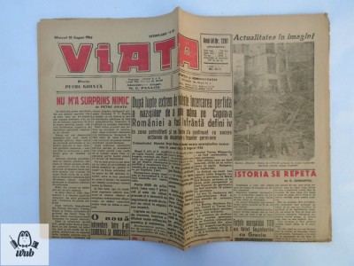 Ziarul Viata 30 august 1944 foto