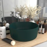 Gossi chiuveta baie lux verde inchis mat 40x15 cm ceramica rotund