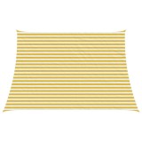 vidaXL P&acirc;nză de umbră Galben și alb 4 / 5 x 3 m HDPE 42032864