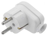 Conector alimentare AC 2P PE 230V 16A alb