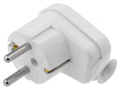 Conector alimentare AC 2P PE 230V 16A alb foto
