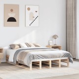 VidaXL Cadru de pat fără saltea, 140x190 cm, lemn masiv de pin 850869