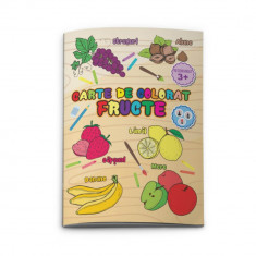Carte de Colorat Daco A4, Model Fructe, 24 Pagini, Carte de Colorat Daco, Carte Colorat A4, Carte de Colorat A4 Daco, Carte de Colorat cu Modele, Cart