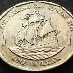 Moneda exotica 1 DOLAR - INSULELE CARAIBE de EST, anul 2002 * Cod 3924