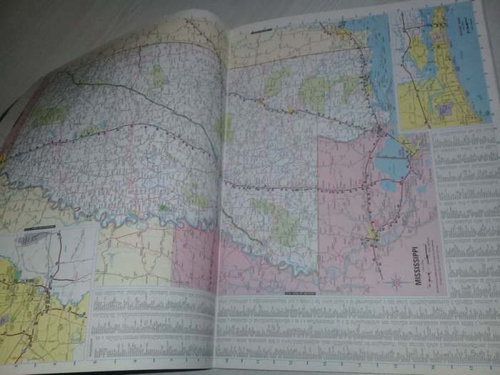 1996 ROAD ATLAS UNITED STATES CANADA MEXICO Maps Navigation Streets Road,HARTI