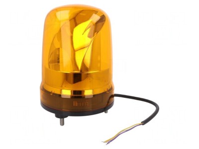 Semnalizator Luminos Rotativ Ambră 10-30VDC IP23 foto