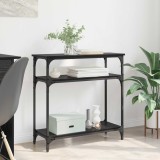 vidaXL Masă de consolă Stejar Negru 75 x 29 x 75 cm Lemn compozit 882204