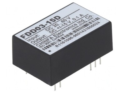 Convertor DC/DC 3W 20-60V la 15V/-15V foto