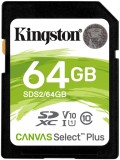 CARD SD KINGSTON, 64 GB, SDHC, clasa 10, standard UHS-I U1, &amp;quot;SDS2/64GB&amp;quot; (timbru verde 0.03 lei)