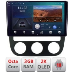 Navigatie VW Golf 5 2004-2010 clima automatica Android ecran Qled 2K Octa Core 3+32 carplay android auto KIT-golf5-automatic+EDT-E310v3v3-2K CarStore foto