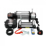 Troliu electric 12 V 130 A , tragere maxima 12000 l, capacitate ridicare 5440 Kg, lungime calbu 24 m, grosime cablu 9.5 mm, Verke