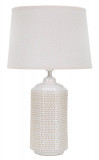 Lampa de masa, Point Light, Mauro Ferretti, 1 x E27, 40W, &Oslash;28 x 47 cm, ceramica/fier/textil, crem