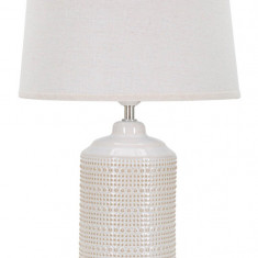 Lampa de masa, Point Light, Mauro Ferretti, 1 x E27, 40W, Ø28 x 47 cm, ceramica/fier/textil, crem