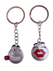 Set 2 brelocuri pentru Chei, Geanta sau Ghiozdan, Emoticon, fata si baiat, 22BRL