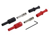 Conector banană 4mm CAL TEST CT3207W 36A negru/roșu nichelat 2,5mm&sup2;