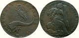 1794, &frac12; penny - Warwickshire &ndash; Birmingham - Regatul Unit!