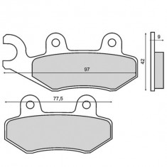 Set placute frana - Kymco Agility - Movie - Vitality - Yup 50-125cc - People S 250-300cc - Malaguti Centro 125cc