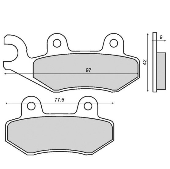 Set placute frana - Kymco Agility - Movie - Vitality - Yup 50-125cc - People S 250-300cc - Malaguti Centro 125cc