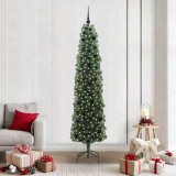 vidaXL Brad de Crăciun artificial Verde 210 cm PVC și oțel și plastic 3394957