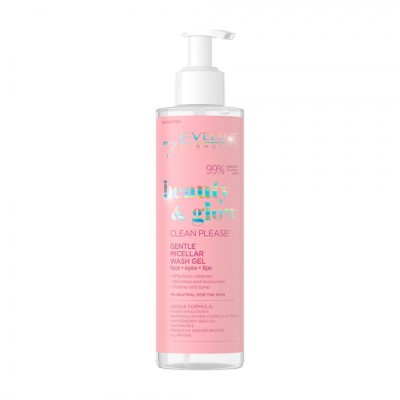 BEA26-100 Gel micelar pentru curatarea fetei Eveline Beauty&amp;amp;Glow 200 ml foto