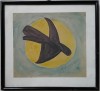 Porumbel in asfintit - semnat G.Braque, Nonfigurativ, Acuarela, Altul