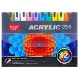 Set 12 Markere cu vopsea Acrilica JUPAI&reg;, Varf de 4 mm, pentru Sticla, Ceramica, Pietre, Lemn, Plast, Oem