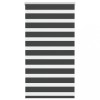 Jaluzea tip zebra neagră lățime țesătură 80,9 cm poliester