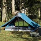 VidaXL Cort camping pentru 2 persoane, albastru, impermeabil