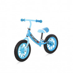 Bicicleta de echilibru, 2-5 ani, 12 inch, anvelope gonflabile, leduri, Lorelli Fortuna Air, Light Dark Blue